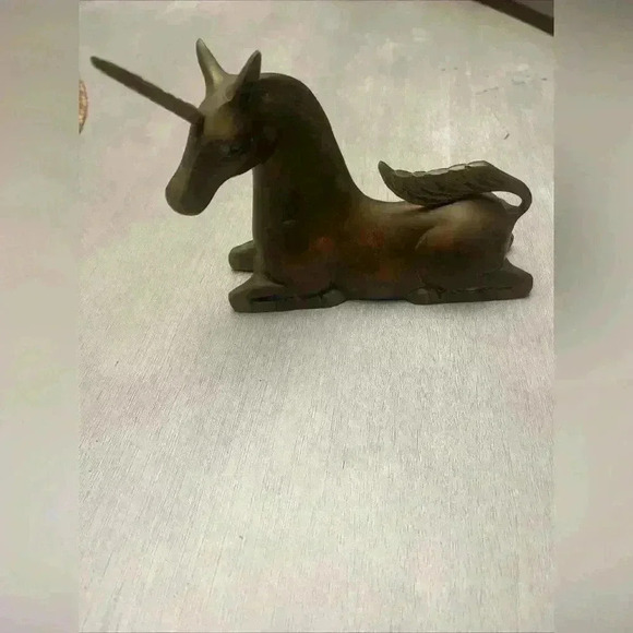 brass Other - Vintage Solid Brass Unicorn Figurine